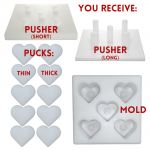 R.E.D. MultiPurpose Heart MOLD - for use by hand or with The R.E.D. Press - NSF, Food Grade